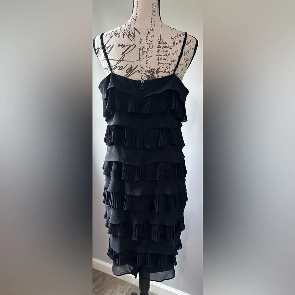 🖤🖤Calvin Klein Women’s Black Ruffle Spaghetti Strap Dress -🖤🖤 - Picture 4 of 9